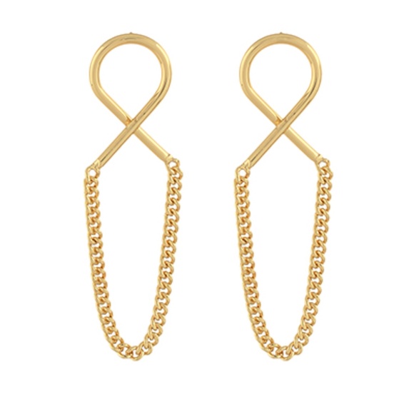Geometric Linked Chain Earrings - Picture 1 of 1